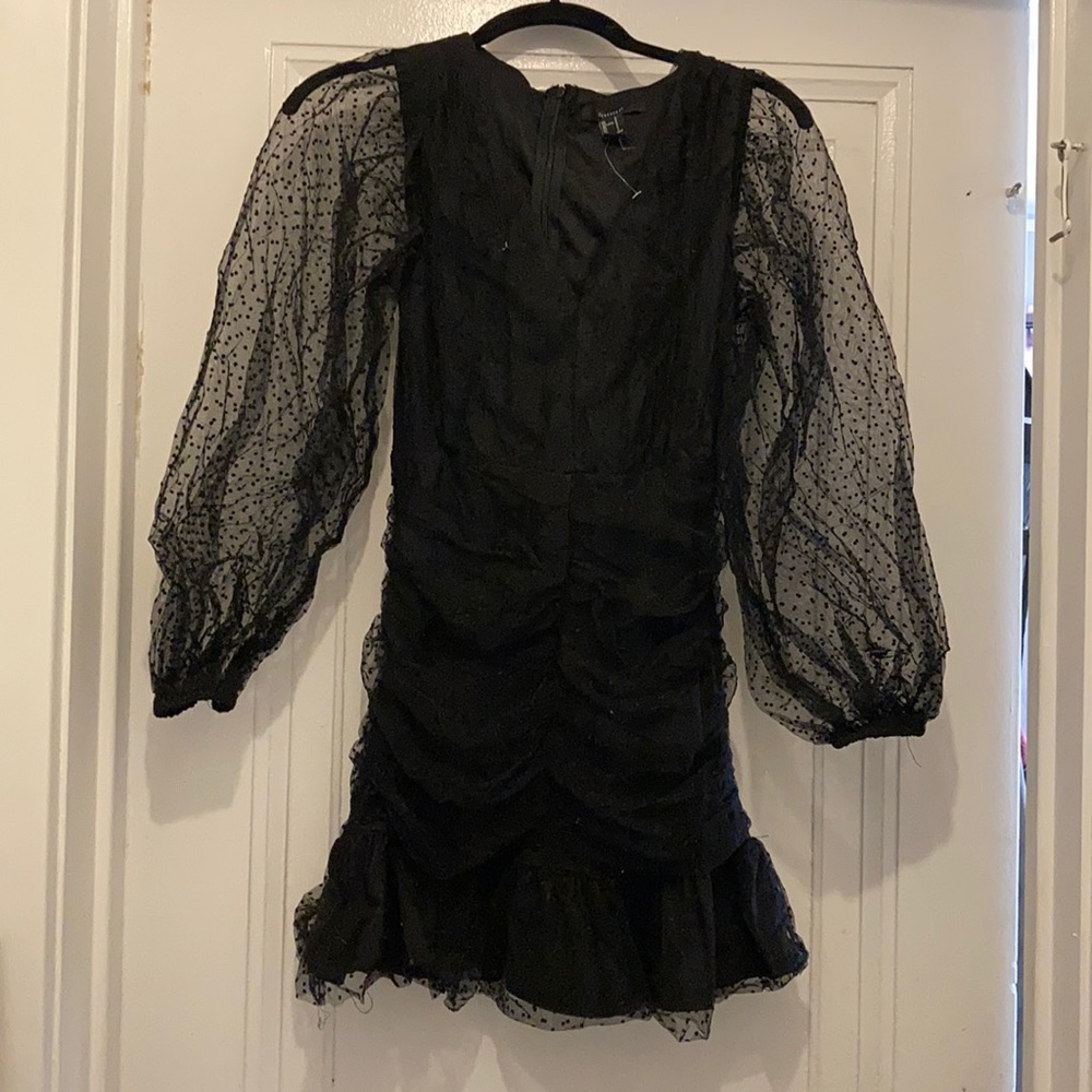 Short black long sleeve dress